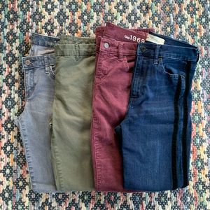 Lot of Four Pairs Gap Jeans Pants Size 4